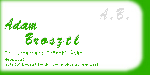 adam brosztl business card